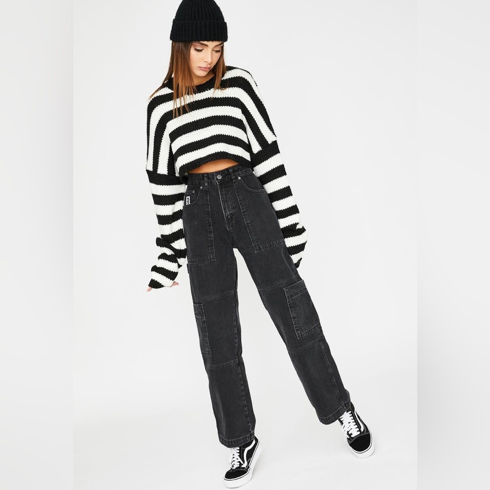 The Ragged Priest Charcoal Combat Jeans